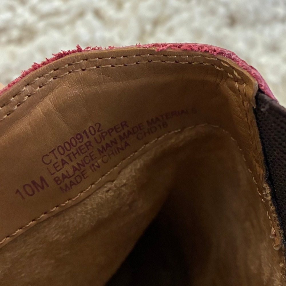 Comfortiva Red Tooled Floral‎ Embossed Leather Ankle Chelsea Boots Women's 10 - Picture 7 of 7